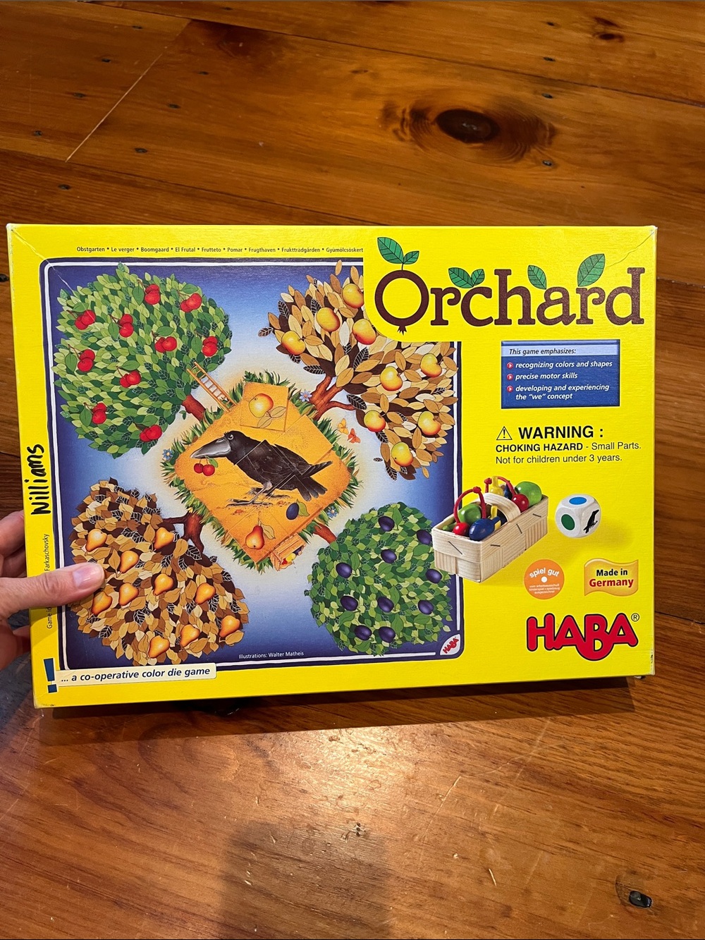 ORCHARD by Haba Wooden Dice Board Game Fruit